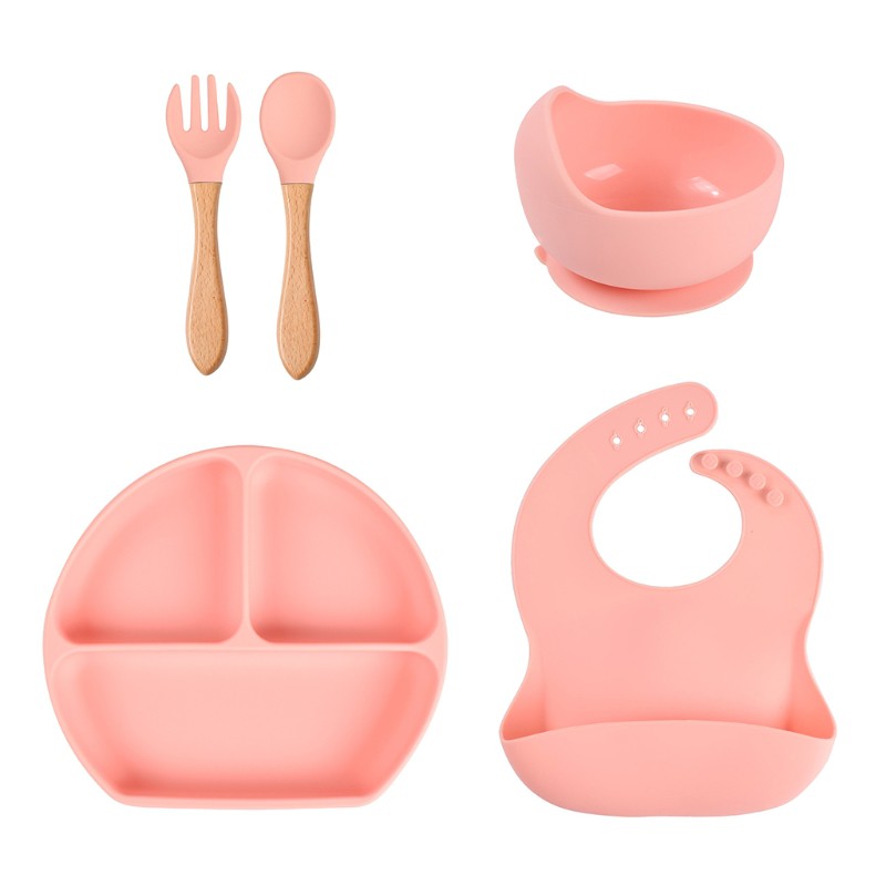 Set 5 Dụng Cụ Ăn Cho Bé Bằng Silicon