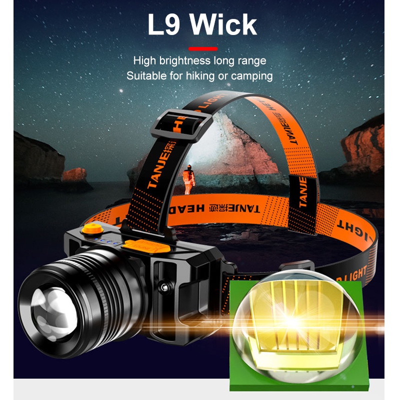 Đèn Pha Led L9 3000 lumens Siêu Sáng Chống Thấm Nước Với Cảm Biến Phóng To