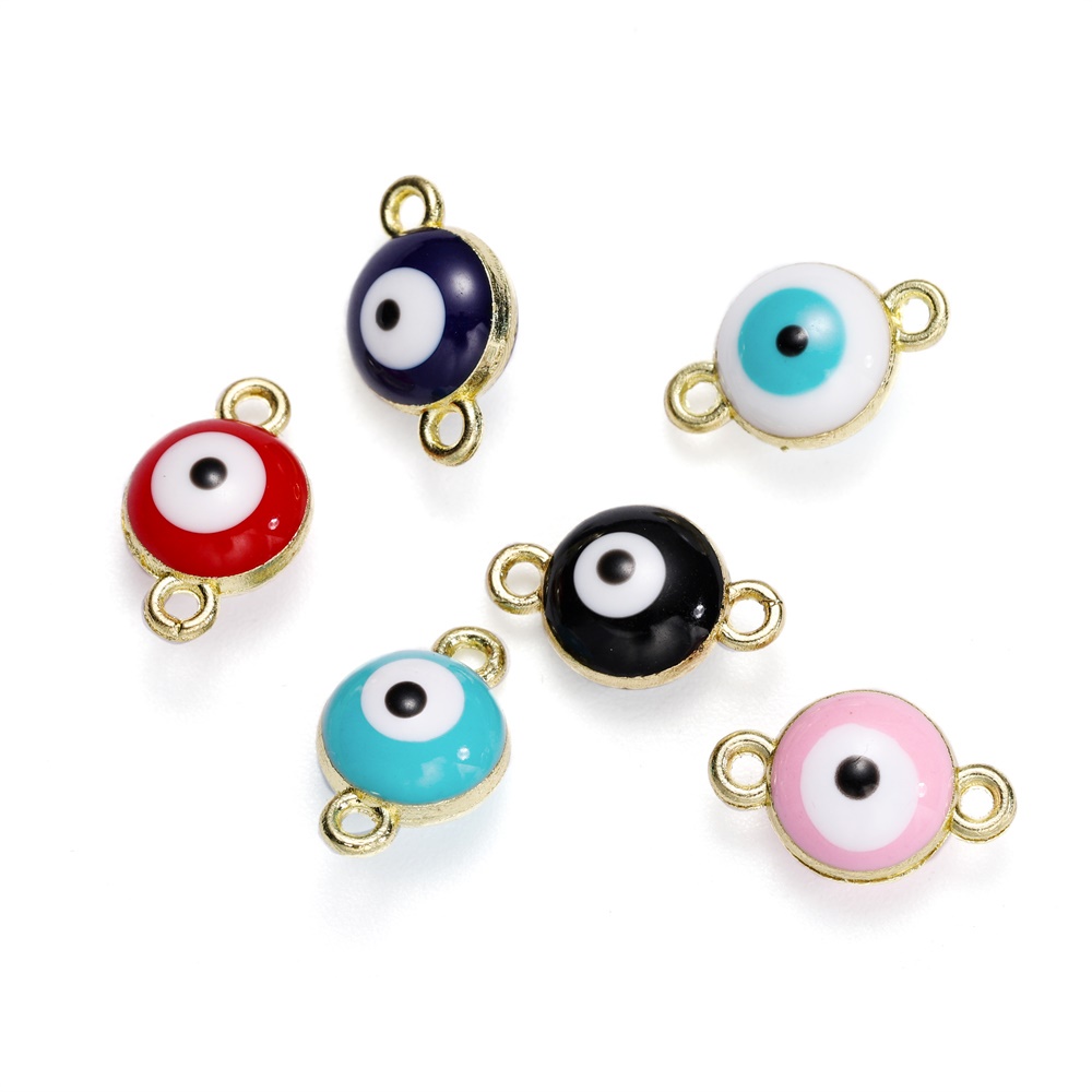 Bộ 20/ 50 phụ kiện viên mắt ST.KUNKKA bằng hợp kim dùng làm dây chuyền trang sức thủ công