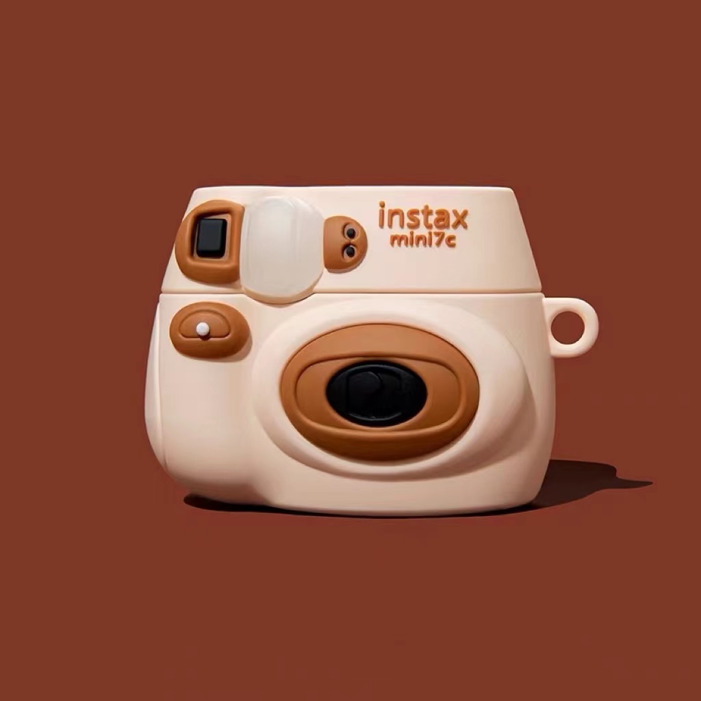 Ốp Vỏ Bảo Vệ Hộp Sạc Tai Nghe airpods pro 1 2 3 pro 3 Bằng Silicon Hình Máy Ảnh Sáng Bóng