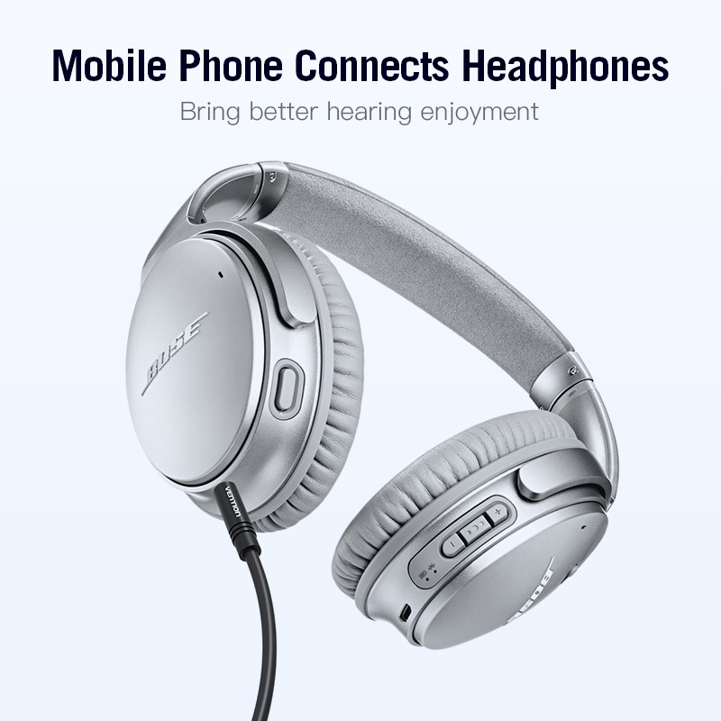 Dây cáp âm thanh Aux Vention chuyển đổi đầu giắc 3.5mm sang 2.5mm cho loa điện thoại xe hơi