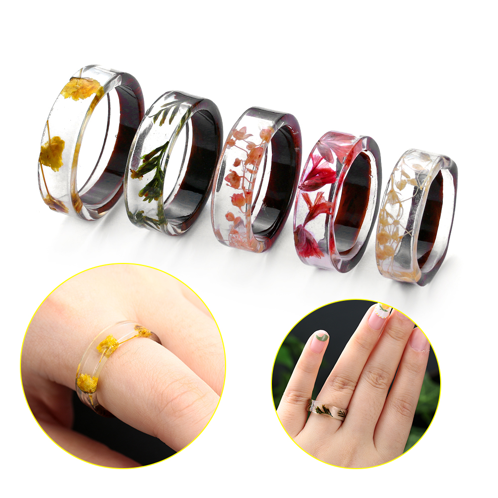 Nhẫn Gỗ Họa Tiết Hoa Thời Trang