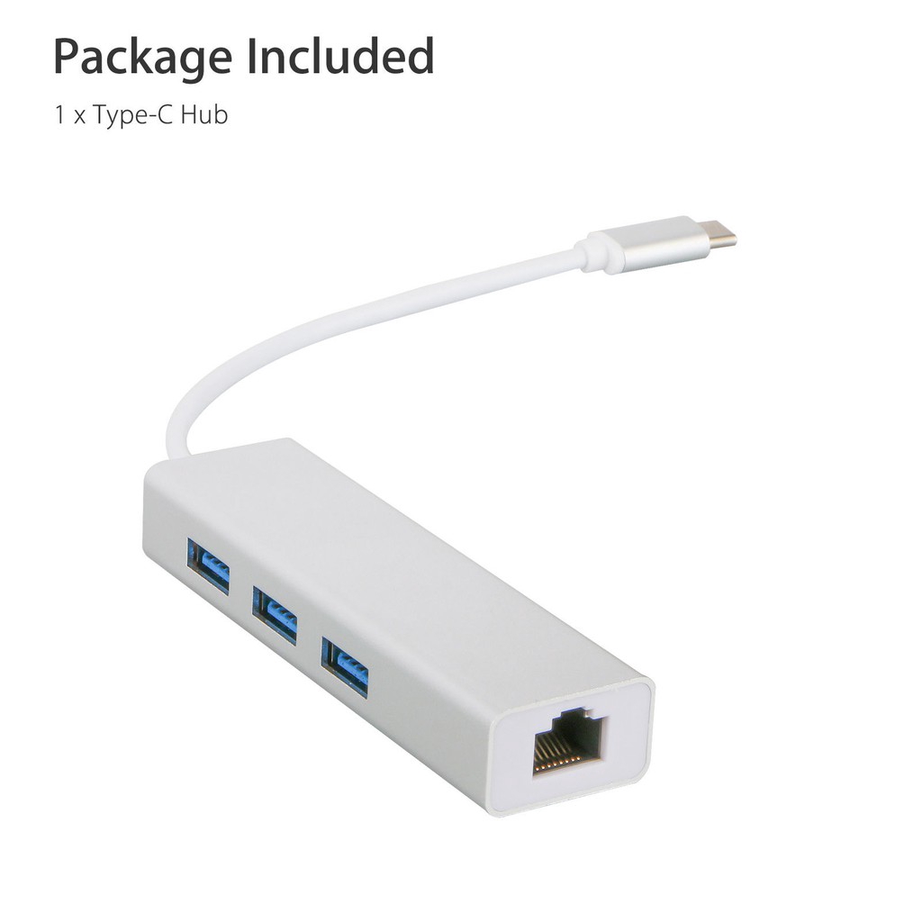 Hub chuyển đổi 4 trong 1 đa năng USB Type-C sang USB Type-A 3.0 và Ethernet | BigBuy360 - bigbuy360.vn