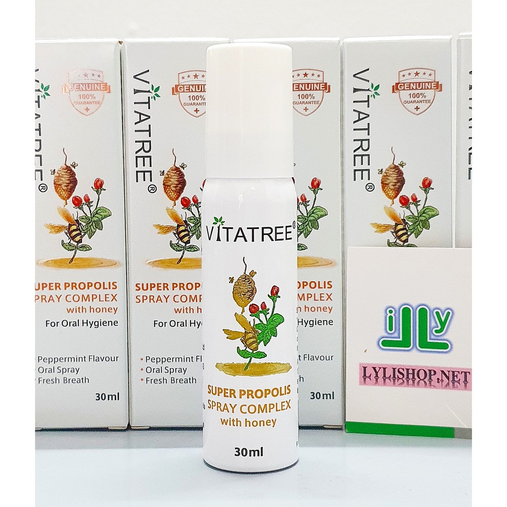 Chai Xịt Keo Ong Vitatree - Giảm Đau Họng - 30ml - [ÚC]-Mẫu mới 2021