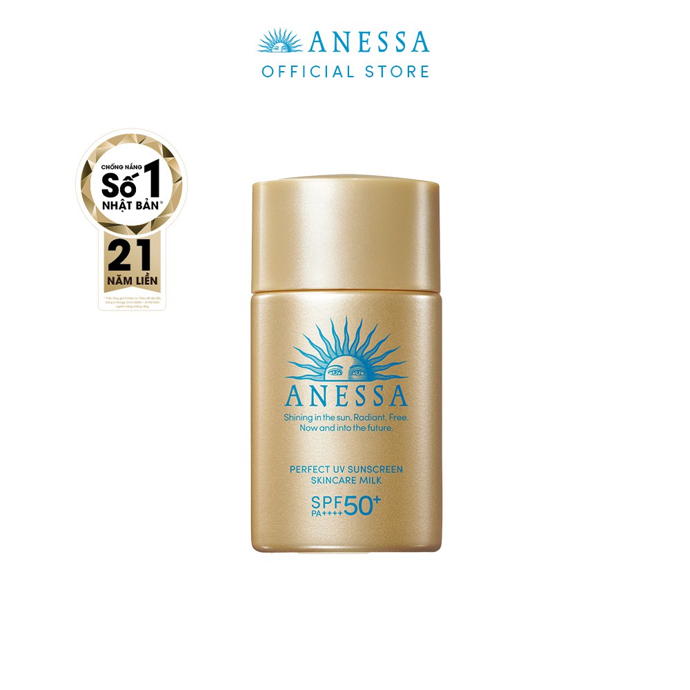 [HB GIFT] Sữa chống nắng dưỡng da kiềm dầu bảo vệ hoàn hảo Anessa Perfect UV Sunscreen Skincare Milk SPF50+ PA++++ 20ml