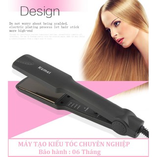 Máy Kẹp Ép Duỗi Thẳng Tóc 4 Mức Chỉnh Nhiệt Kemei KM 329 - Máy Làm Thẳng Tóc Cao Cấp Chính Hãng, An Toàn Không Làm HưTóc