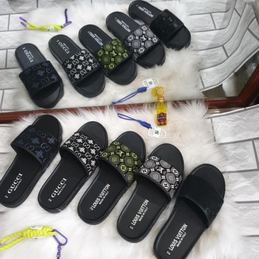 Dép Quai Ngang Lv vân chìm hot hit, Dép nam đẹp