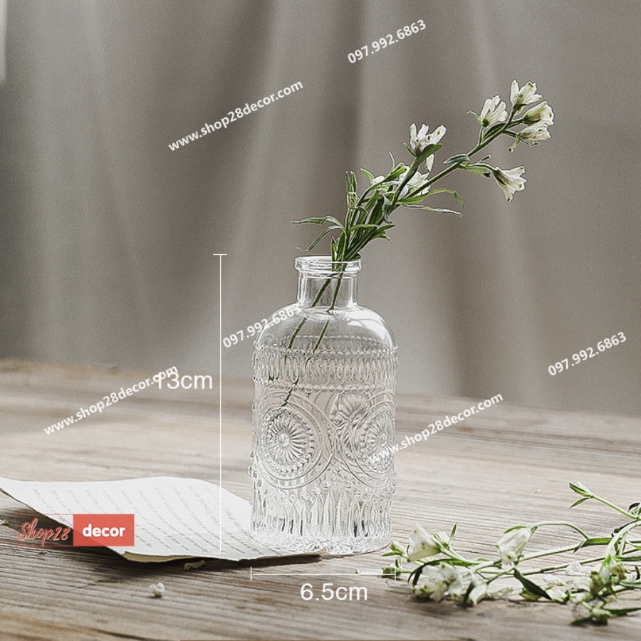 Bình hoa họa tiết trang trí chụp ảnh, decor nhà cửa - Shop28Decor.com