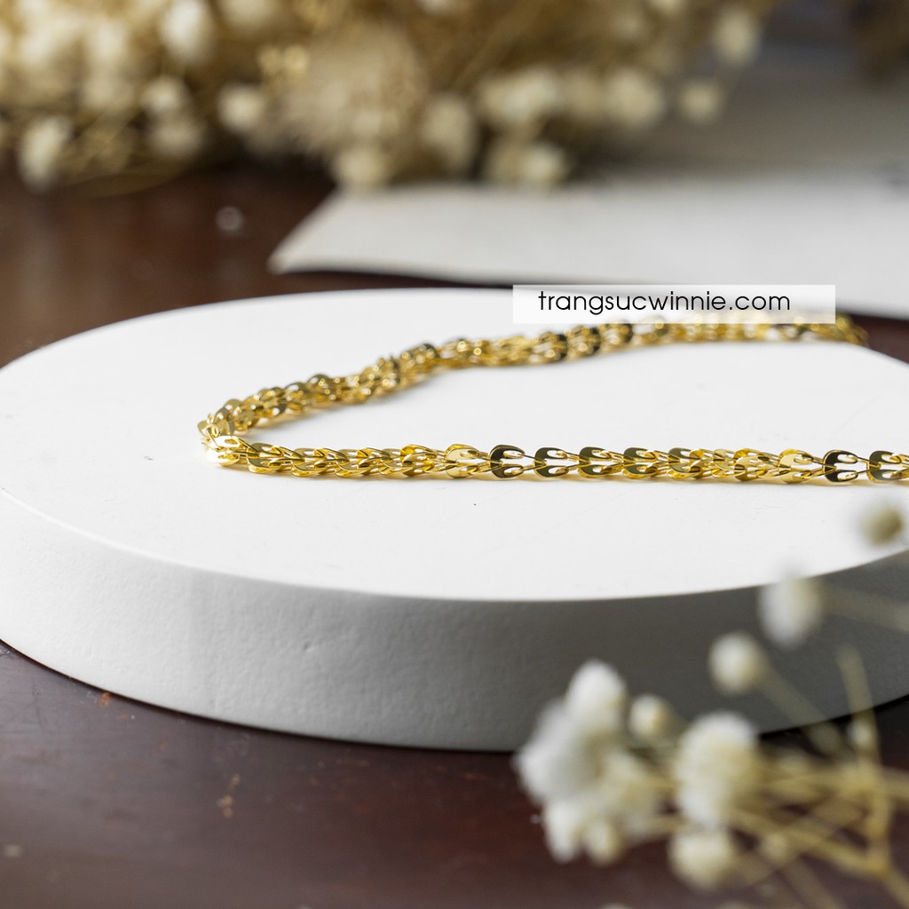 Dây chuyền nữ titan đuôi phụng phoenix vàng gold