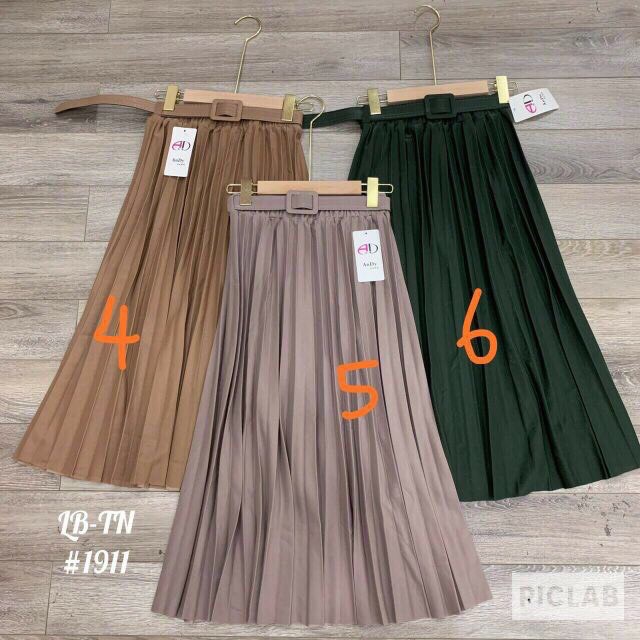 Chân váy xếp ly kèm đai hàng Quảng Châu | BigBuy360 - bigbuy360.vn