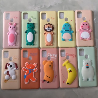 SAMSUNG GALAXY A21S - Ốp lưng nhựa dẻo đính hình thú cực đẹp