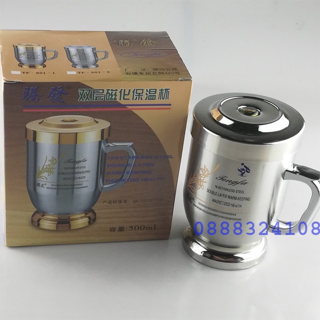 Ca Cúp Giữ Nhiệt Inox 2 Lớp Có Tay Cầm 500ml