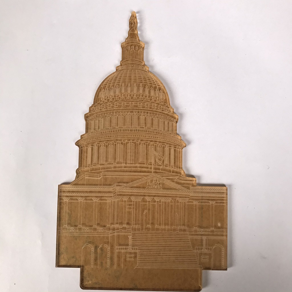 Tấm Mica mặt đèn ngủ led 3D (Hình ngôi nhà, tòa tháp), Không kèm chân đế đèn