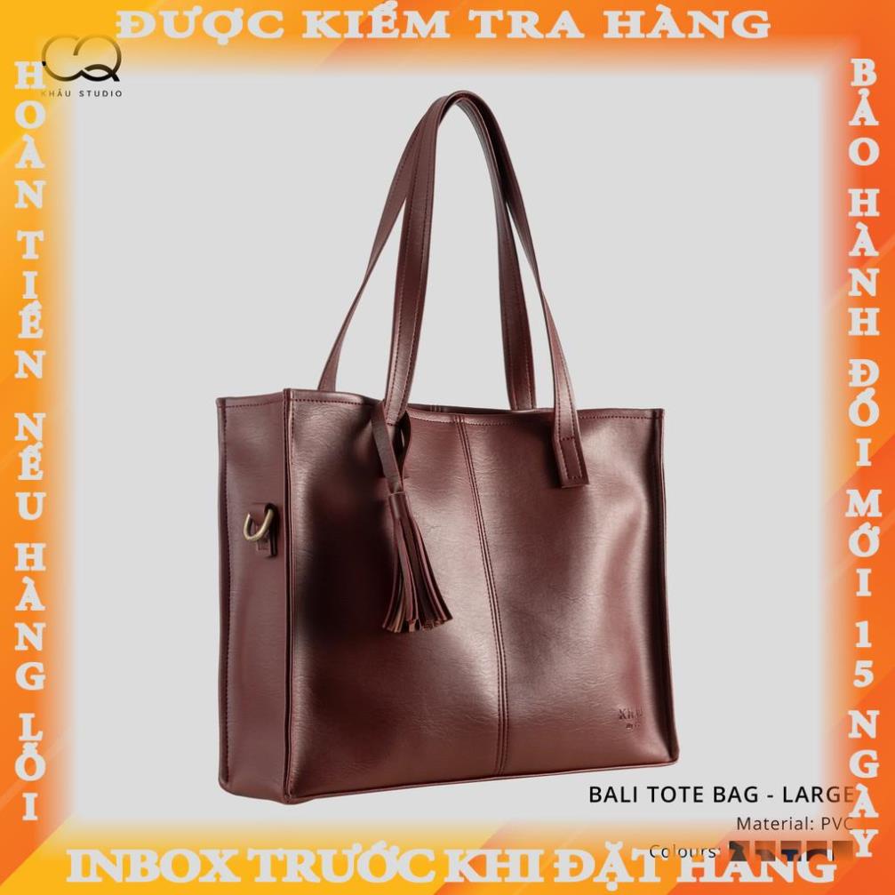 Túi tote da KHÂU BY CQ đeo chéo Bali (Size lớn) đựng vừa A4, Laptop hatien