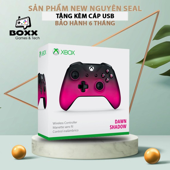 Tay cầm xbox one s chính hãng màu Dawn Shadow, tay cầm chơi game xbox tặng kèm cáp