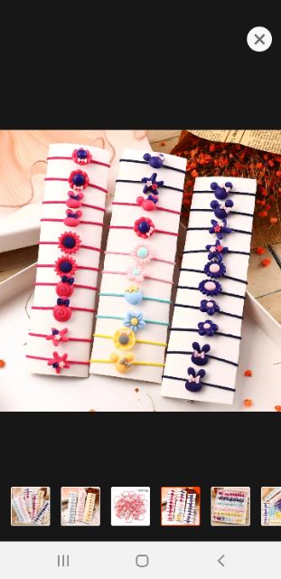 Set 10 sợi thun buộc tóc cho bé