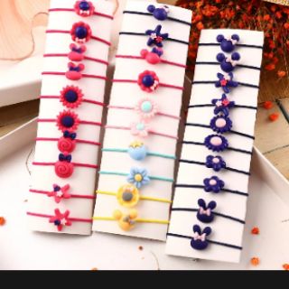Set 10 sợi thun buộc tóc cho bé