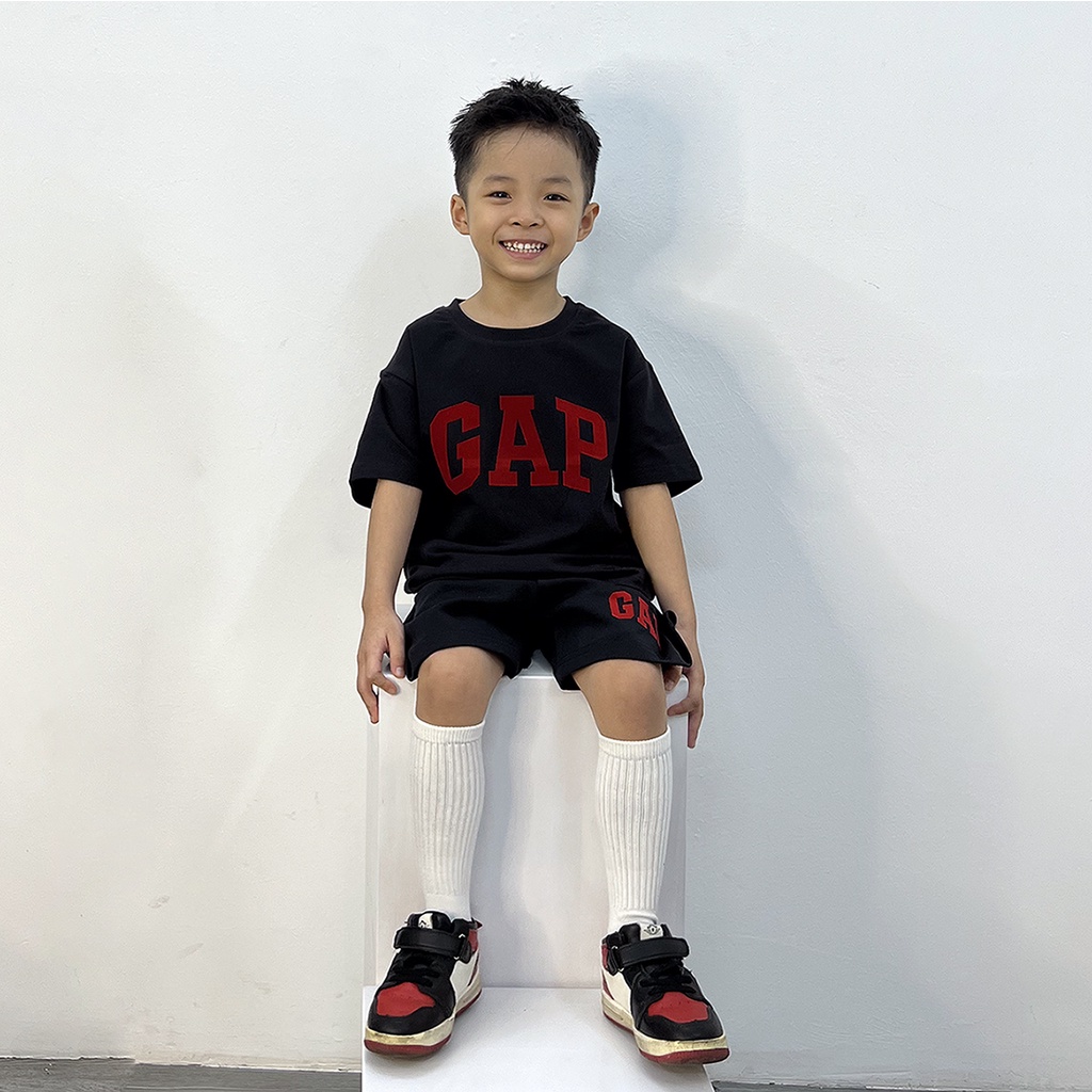 Set GAB Đen ngắn tay dành cho bé chất cotton thoáng mát SETTH02