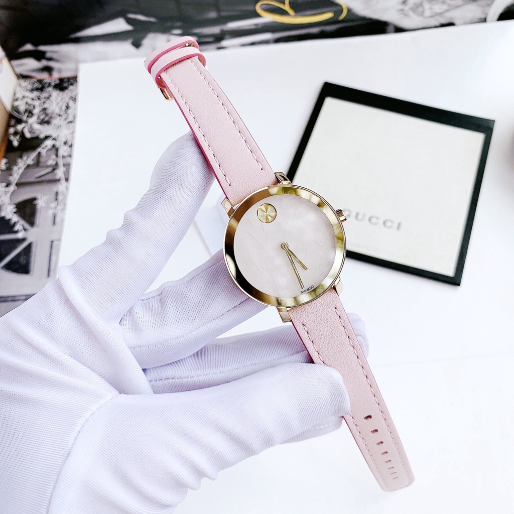 Đồng hồ nữ dây da Movado Bold Evolution Quartz Rose 3600701