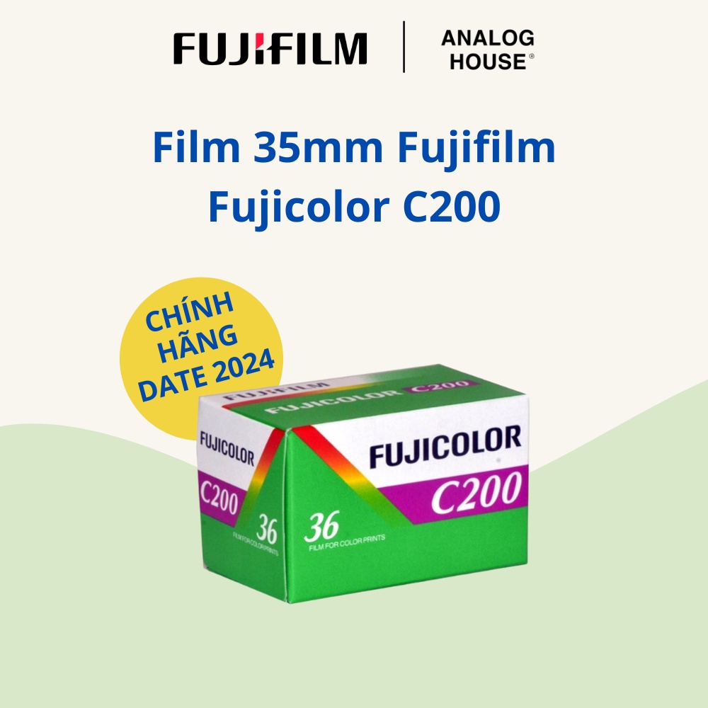 Fujifilm Fuji C200 (36 kiểu) Date 2024 - Film chụp ảnh Fujicolor C200 | Hàng chính hãng