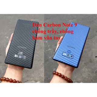 Dán lưng Samsung Note 9 vân Carbon 3D chống trầy, chống bám vân tay
