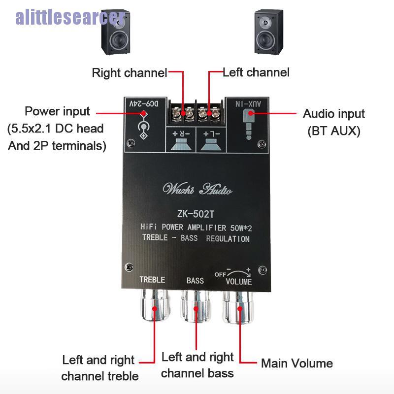 Bảng Mạch Khuếch Đại Âm Thanh Tpa3116D2 2x50w Bluetooth 5.0