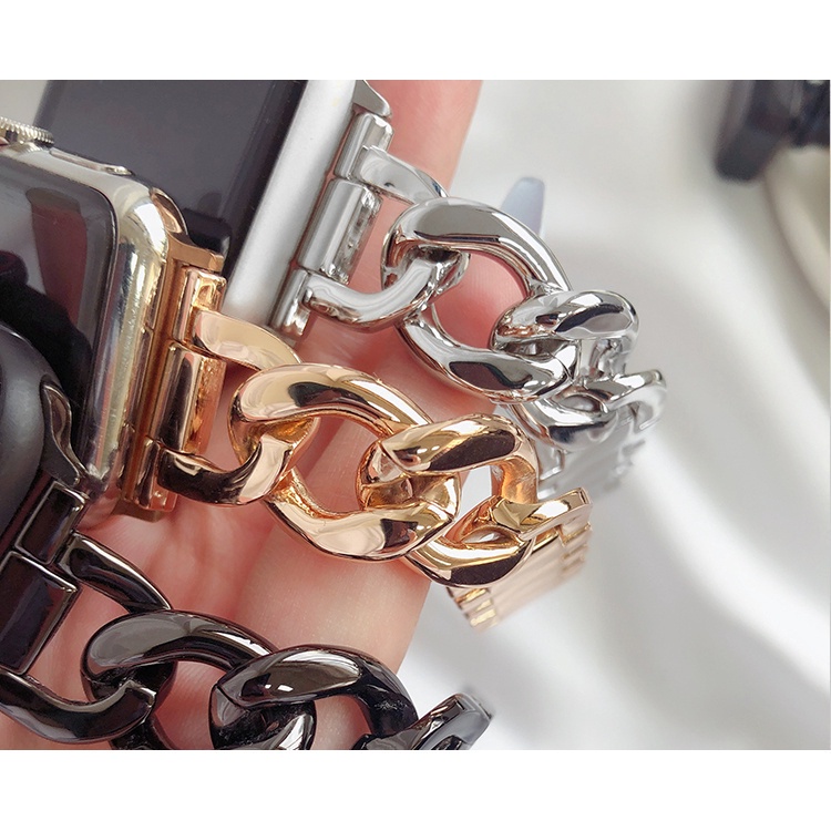Dây Xích Đeo Đồng Hồ Bằng Kim Loại Cho Apple Watch Series S8 7 Ultra SE S6 40mm 41mm 45mm 41mm 49mm iwatch 3 4 5 6 7 8