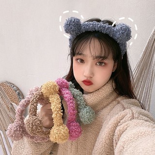 Băng Đô Bờm Tóc Rửu Mặt Lông Cừu Siu Cute, Cá Tính Hot Trend