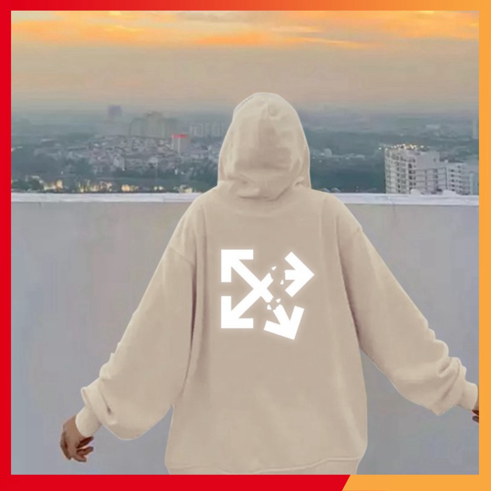 Áo Khoác Nỉ Hoodie Phản Quang Off White PQ35KN HaHo Fashion Áo Quần Giá Rẻ Bền Đẹp