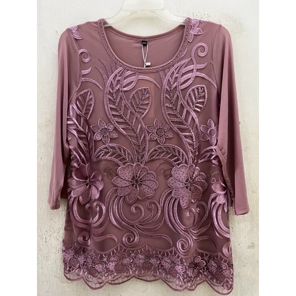 Áo Nữ Trung Niên Đính Đá Theo Bông Cho Bà Và Mẹ Hàng Quảng Châu Cao Cấp 2 Size 47-80Kg