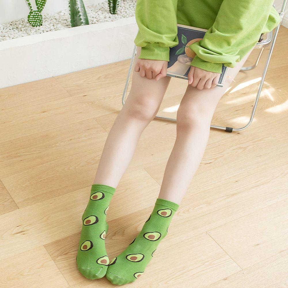 1 Đôi Vớ Bằng Cotton Thoáng Khí In Họa Tiết Trái Cây Hoạt Hình Phong Cách Nhật Bản Harajuku Thời Trang Cho Nữ