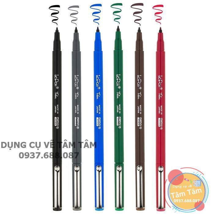 [ TÂM TÂM ]-Bộ 6 Bút LePen Flex Đầu Brush Marvy 4800