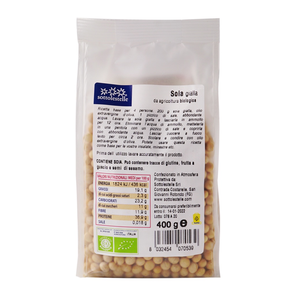 Đậu nành hữu cơ Organic Sotto 400g