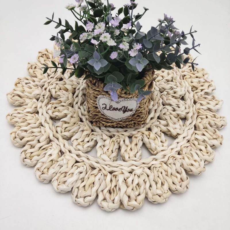 Aoto Thảm Lót Bàn Tròn Cách Nhiệt Phong Cách Boho