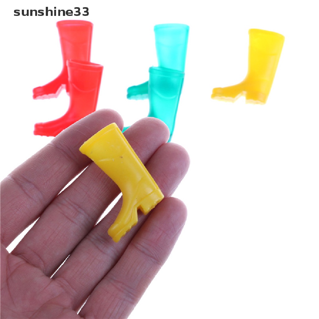 1 Đôi Bốt Cao SU Đi Mưa Mini Tỉ Lệ 1 / 12 Trang Trí Nhà Búp Bê