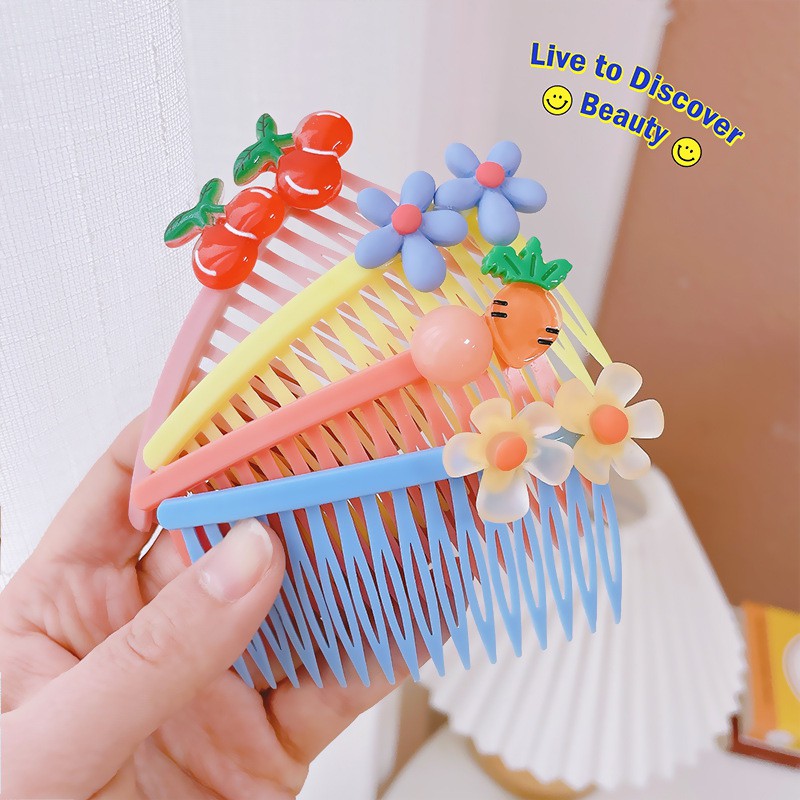 Lược tóc xược cài tóc hình HOA, TRÁI CÂY xinh xắn dễ thương dành cho bé gái D70