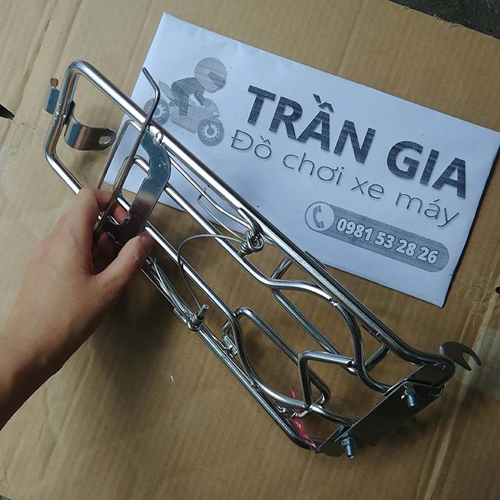 Baga giữa xe exciter 150 inox 10 ly - Baga ex 150