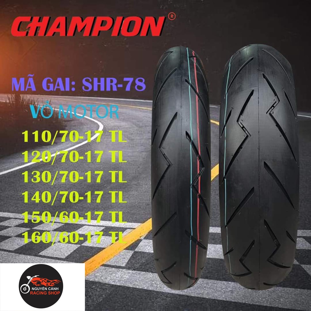 Vỏ xe máy Champion 60-70-110-120-130-140-150-160-17 inch