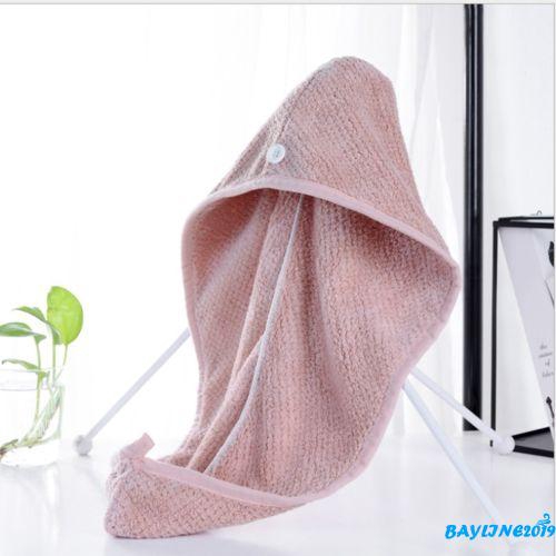 Khăn kiêm mũ tắm vải sợi nhỏ nhanh khô tóc tiện dụng