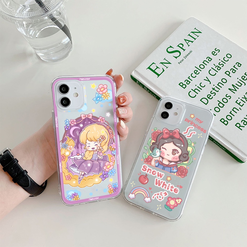 Ốp Điện Thoại Tpu Dẻo Họa Tiết Công Chúa Disney Cho iPhone 11 12 13 pro max XS X XR XSMax 7 8 6 6s plus 5 4 SE 2020