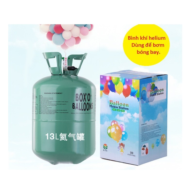 Bình Khí Heli Bơm Bong Bóng Bay An Toàn ( Bình Bơm 50 quả)