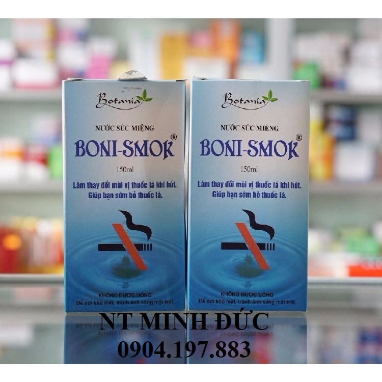 [CHÍNH HÃNG] Nước súc miệng cai thuốc lá Boni-Smok Boni Smoke Boni Smok 150ml/ 250ml