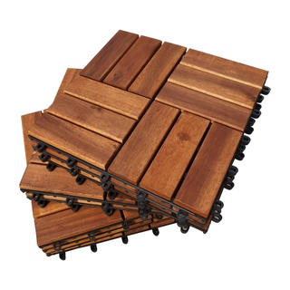 (SƠN PHỦ 4 LỚP) 1 VỈ GỖ TỰ NHIÊN DÙNG NHÀ/NGOÀI TRỜI - TỰ RÁP - LÓT SÀN BAN CÔNG  - 1 VỈ 12 NAN