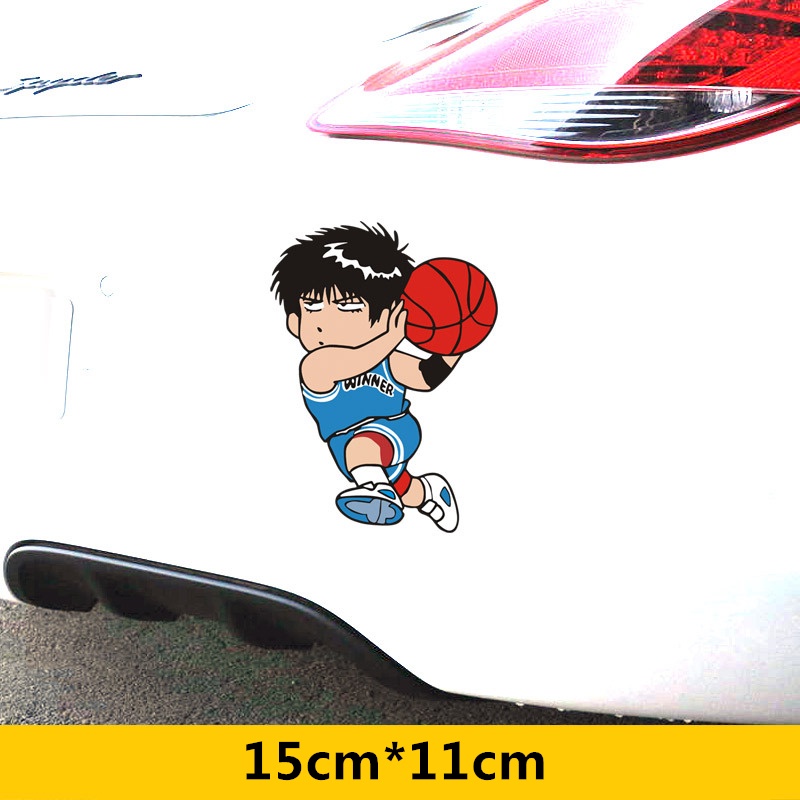 Sticker Hoạt Hình SLAM DUNK Sakuragi Hanamichi Kaede Rukawa Dán Kính Chắn Gió Xe Hơi / Xe Máy / Laptop