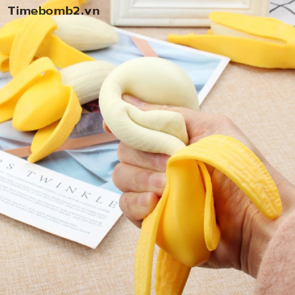 2 Đồ chơi squishy hình quả chuối giúp giảm căng thẳng