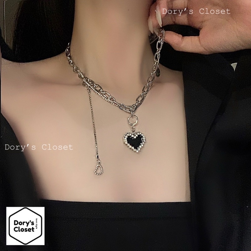 Vòng cổ dây chuyền hình trái tim cá tính quyến rũ dành cho nữ Dory’s Closet