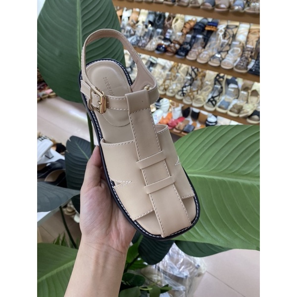 Giày Sandal nữ đế bằng chiến binh dây đi học bệt SHOES PARADISE