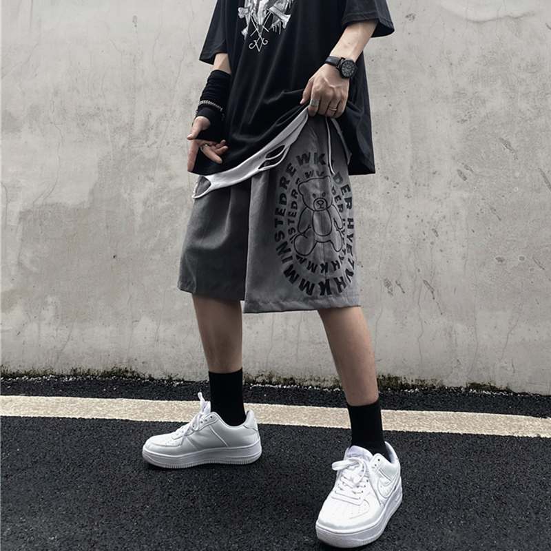 [Quần short nam unisex] Quần đùi nam mặc nhà ống rộng BEAR, quần đũi nam ngắn hiphop thời trang thể thao 2021