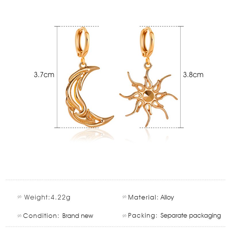 Khuyên tai thời trang hình mặt trăng / ngôi sao độc đáo cho nữ