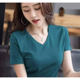 COMBO 2 ÁO THUN CỔ TIM CHẤT COTON CO ZAN DỄ PHỐI ĐỒ